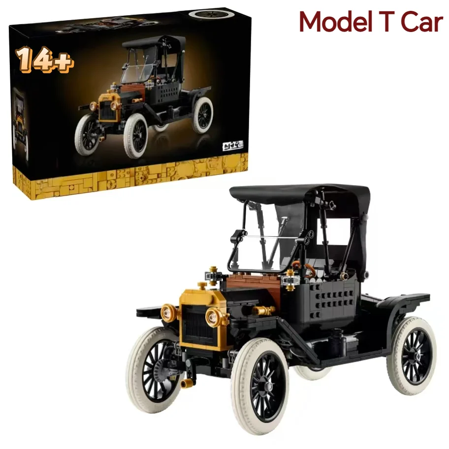 Nouveau 2026 – Modèle de voiture rétro convertible 1060 pièces – Puzzle de construction Ford T Model 11376 – Jouet pour cadeaux d'anniversaire et de fêtes