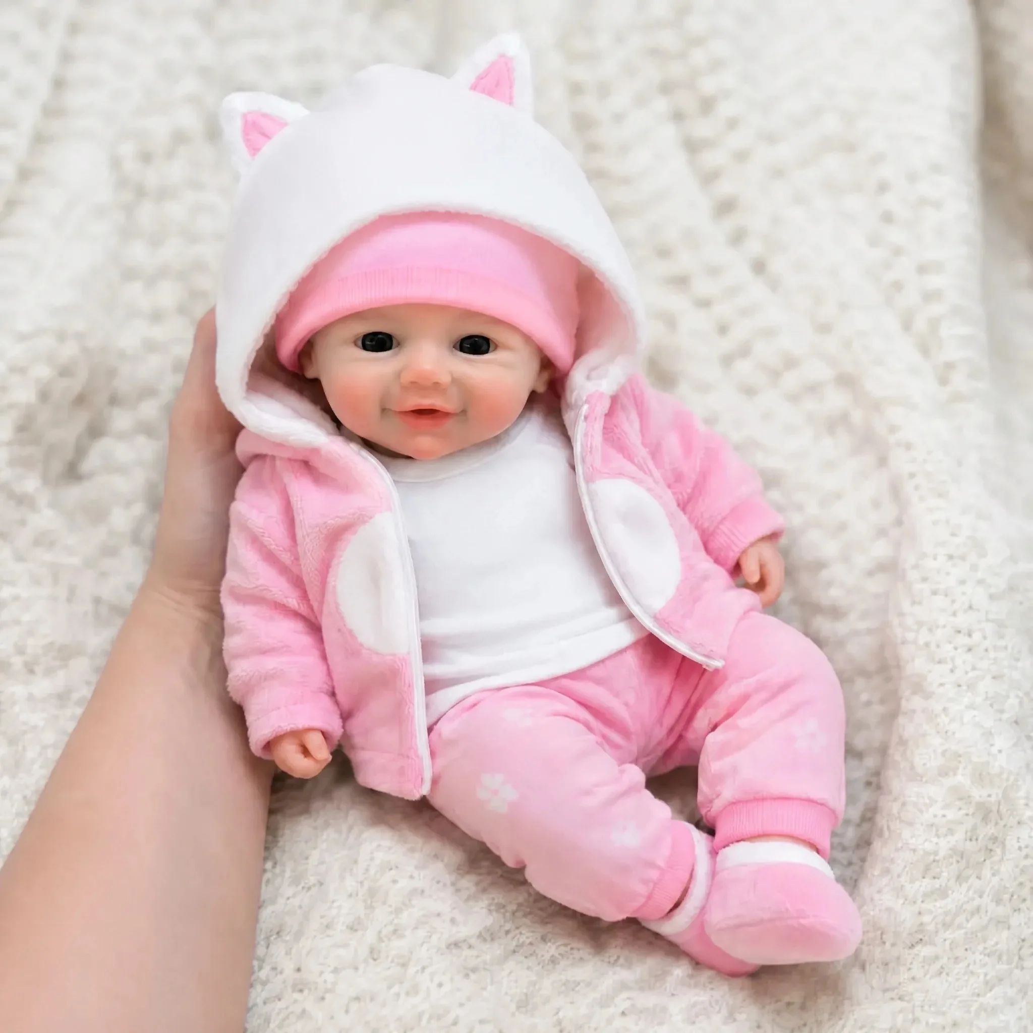 New 16inch Vivienne Ultra Soft Platinum Silicone Super Soft Elastic Stretchable Baby Mouth Can Open With Pacifier