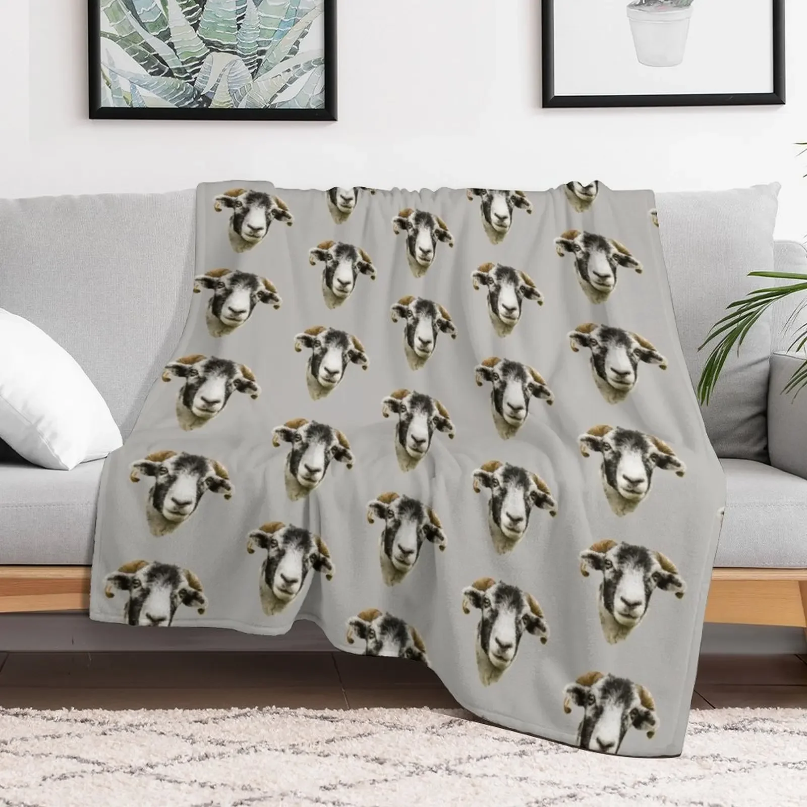 Swaledale Sheep Throw Blanket Sofas Plush Blankets