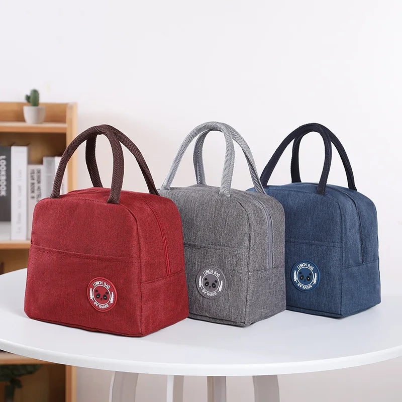 Portable Lunch Bag Waterproof Thermal Insulated Lunch Box Bento Pouch Dinner Insulation Bag Student Thickened Cute Lunch Bag