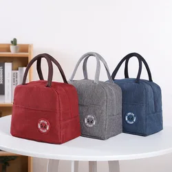 Portable Lunch Bag Waterproof Thermal Insulated Lunch Box Bento Pouch Dinner Insulation Bag Student Thickened Cute Lunch Bag