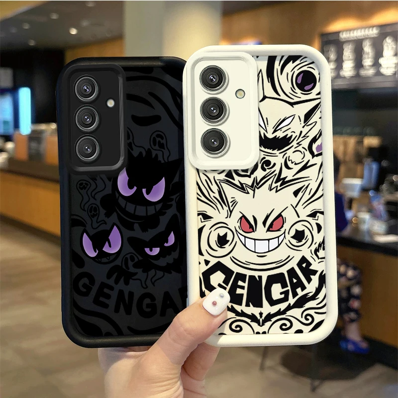 Anime Pokemon Gengar Phone Case For Samsung Galaxy A35 A34 A33 A32 5G A31 A30 A24 A23 A22 A16 A12 A06 A03 M55 TPU Silicone Cover