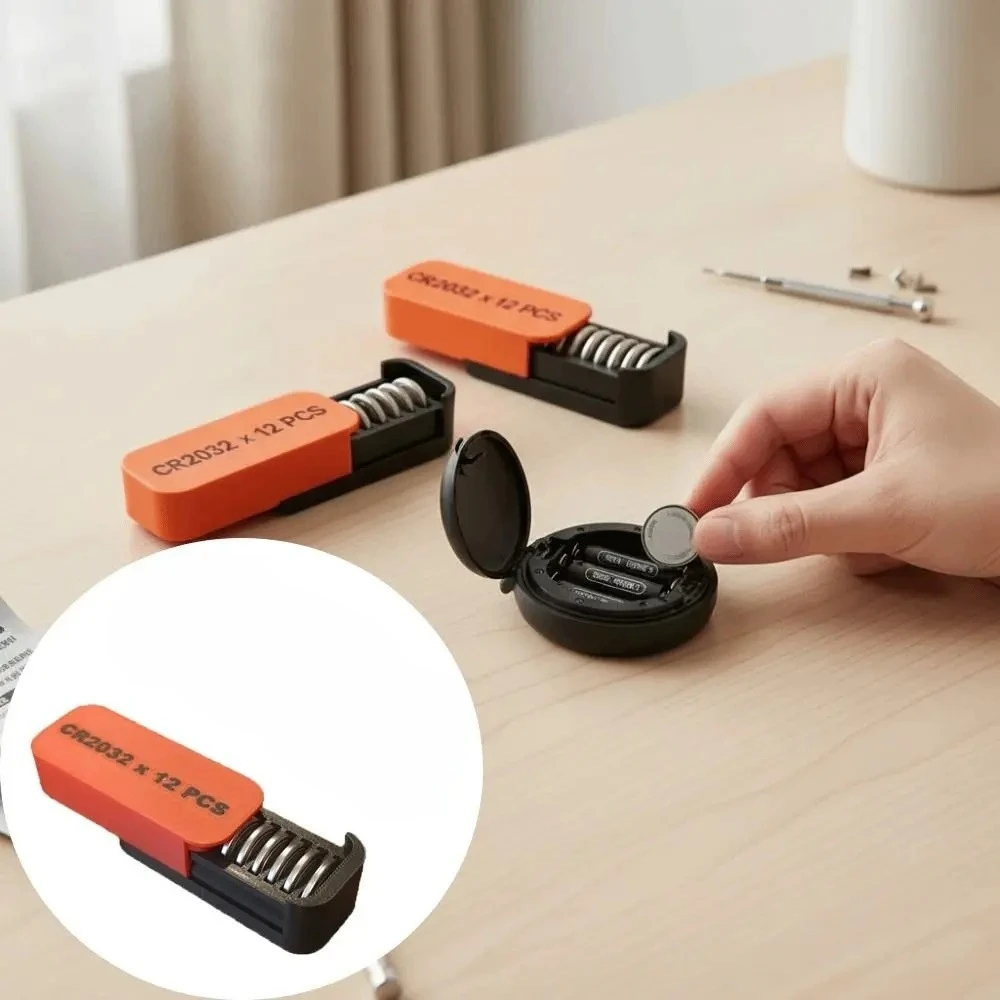 12-Slot Battery Storage Case, Portable Shockproof Organizer Box for Home Garage Office Travel, Ideal Christmas Gift.