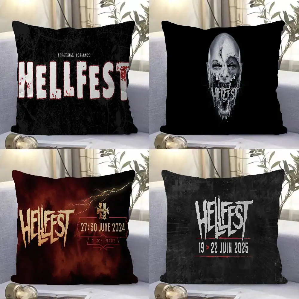 H-Hellfest Band Personalized Pillow Cover Kids Bedroom Wild Party Decor Pillowcase kid Birthday shower Gift