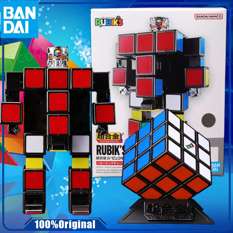 Bandai Genuine Original  CHOGOKIN SERIES RUBIK'S CUBE    Action Figure Toys For Boys /Girls /Kids /Christmas Gift Collectible Mo