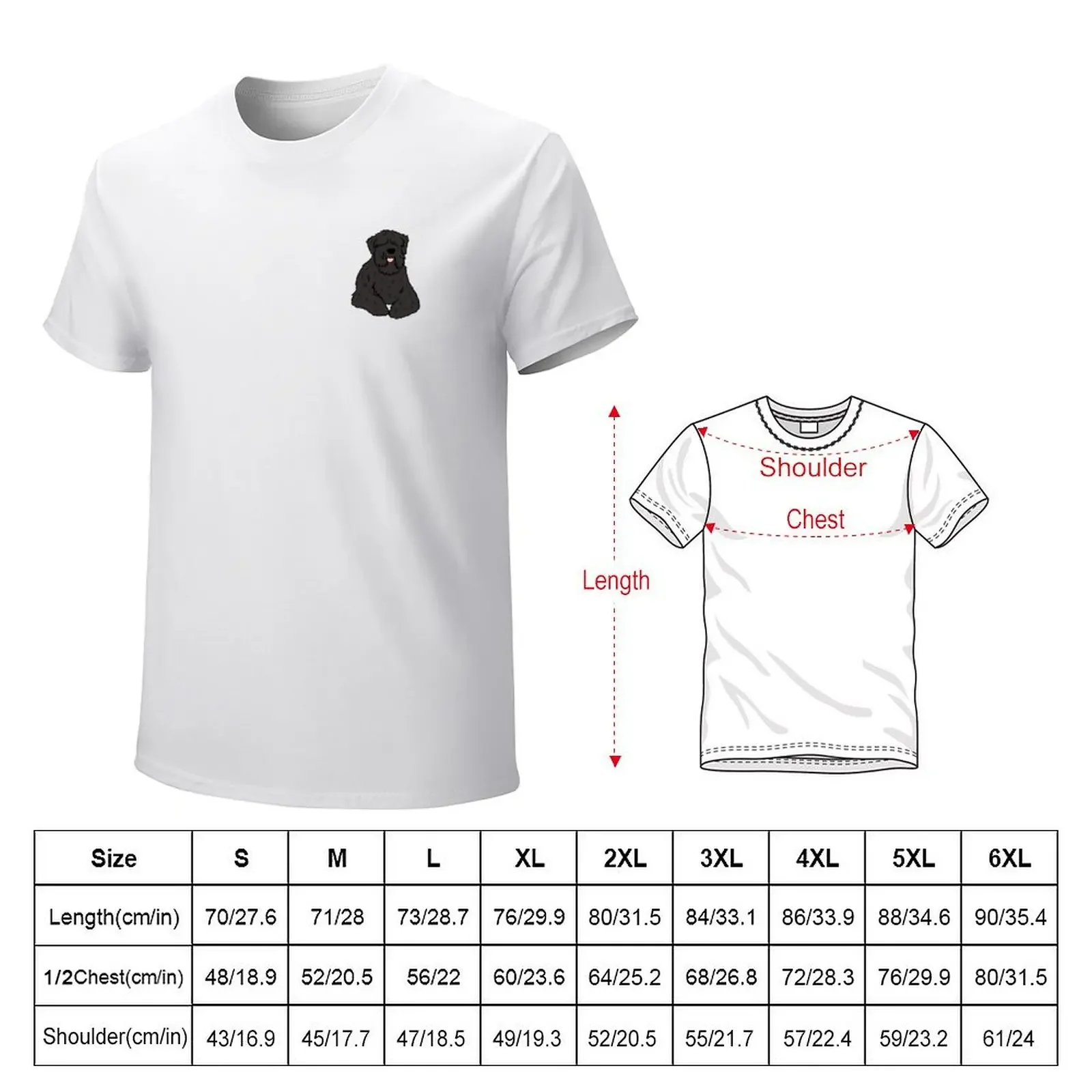 Bouviers des flandres dog cute illustration T-shirt sweat new edition plain oversized t shirt men