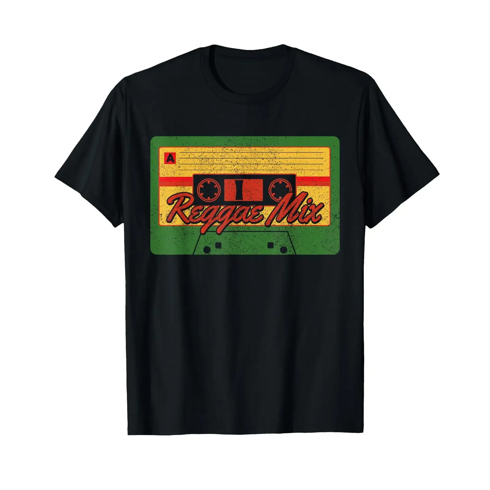 Reggae Mix Reggaeton Rastafari Rasta Retro Cassette T Shirt vintage Washed graphic Soft Comfortable Versatile Stylish