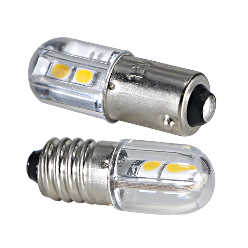 

2Pcs E10 T4W BA9S 6V 12V LED Bulbs 3030 SMD Motorcycle Side Signal Light Auto Truck Interior Instrument License Plate Work Lamp