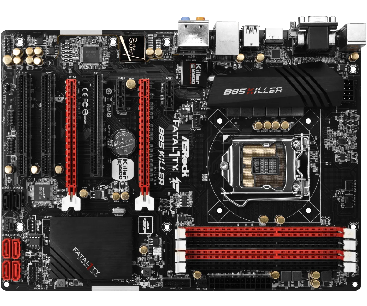 ASRock B85 Killer Motherboard Intel B85 LGA 1150 DDR3 32GB PCI-E 3.0 SATA III USB3.0 ATX support  i3 4370 i7-4770 G1850 cpu