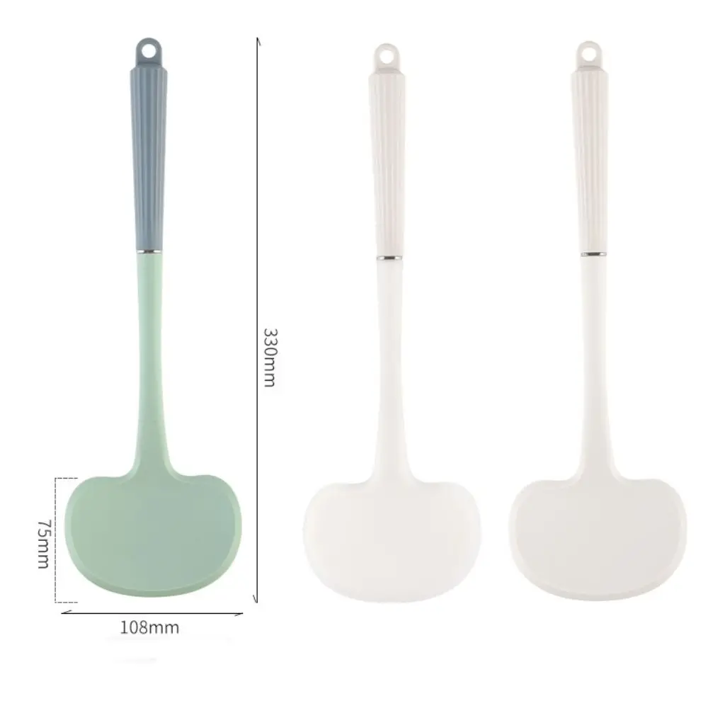 2in1 Kitchen Stir Fry Spoon Silicone Material Long Handle Cooking Spoon Non-Stick Multifunctional Frying Spatula Kitchen Tools