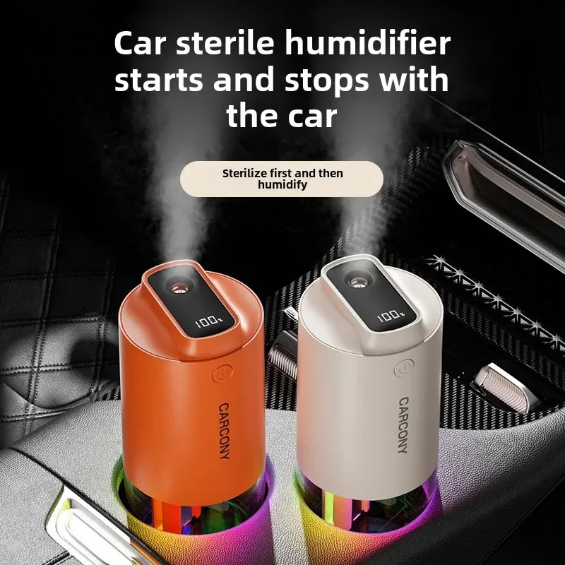 Car Humidifier 2000mAh Built-in Battery Wireless Use Antibacterial Air Purifier Aroma essential Oil Diffuser Home High Quality