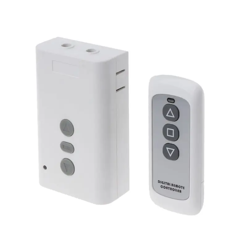 433MHz AC220V 2CH Relay Receiver+RF Transmitter Wireless Remote Control Switch for Garage Door Motor Forward Reverse Projector