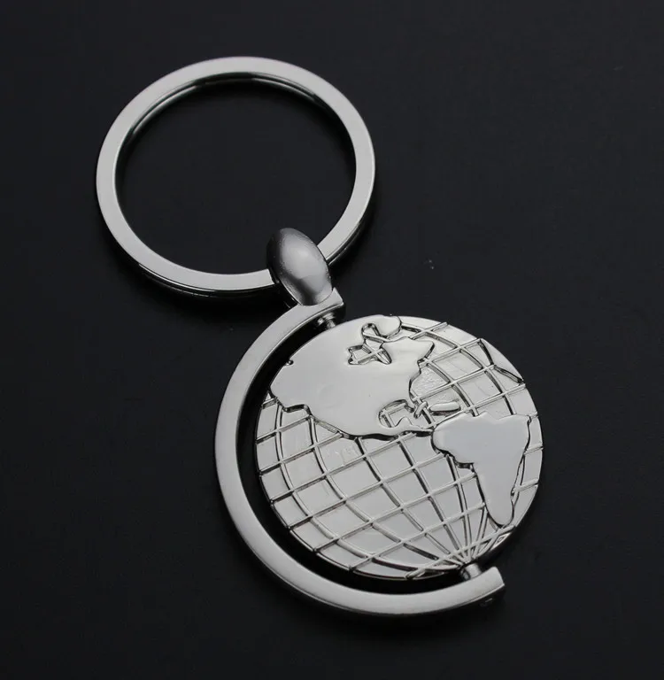 

500pcs Creative Globe Shaped Keychains Metal Zinc Alloy Keyrings for Kids Birthday Party Favor Gift