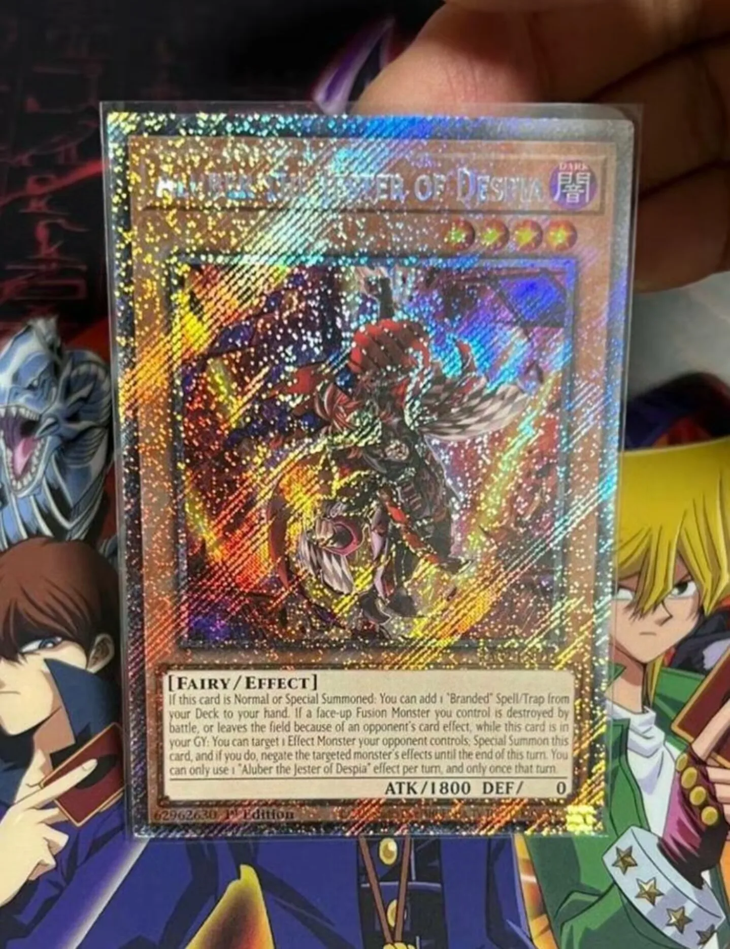 

Yugioh KONAMI Duel Monsters TCG RA02-EN016 Aluber the Jester of Despia Platinum Secret English 1st Edition Collection Mint Card