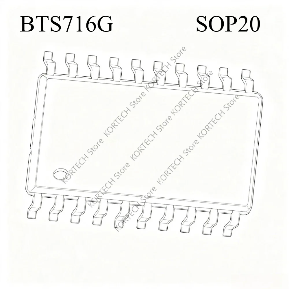10PCS/Lot BTS716G BTS716 BTS 716 G SOP20 Car computer panel chip motor driver Chips
