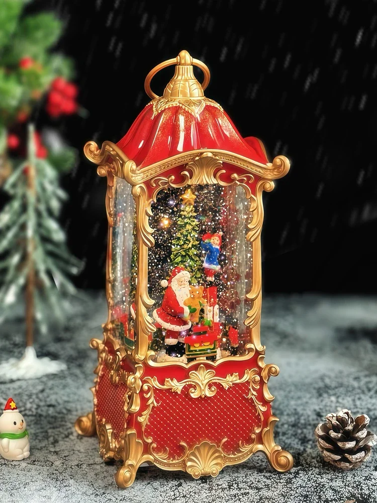 Rotating Christmas tree music box atmosphere to send children Christmas Eve gifts room decoration ornaments cure night lights