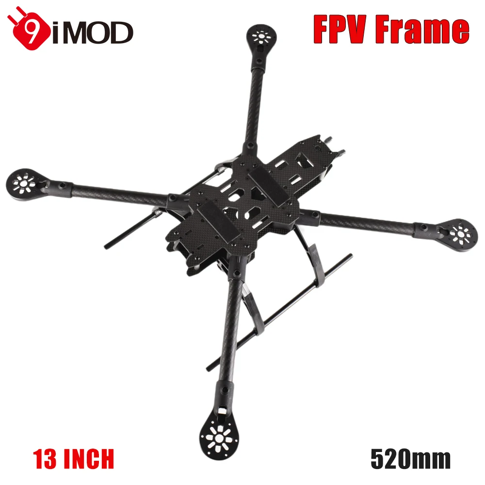 

9IMOD 13-дюймовая 520 мм FPV рама для фристайла, комплект рамы для квадрокоптера из углеродного волокна с печатными частями для RC DIY FPV Racing Drone