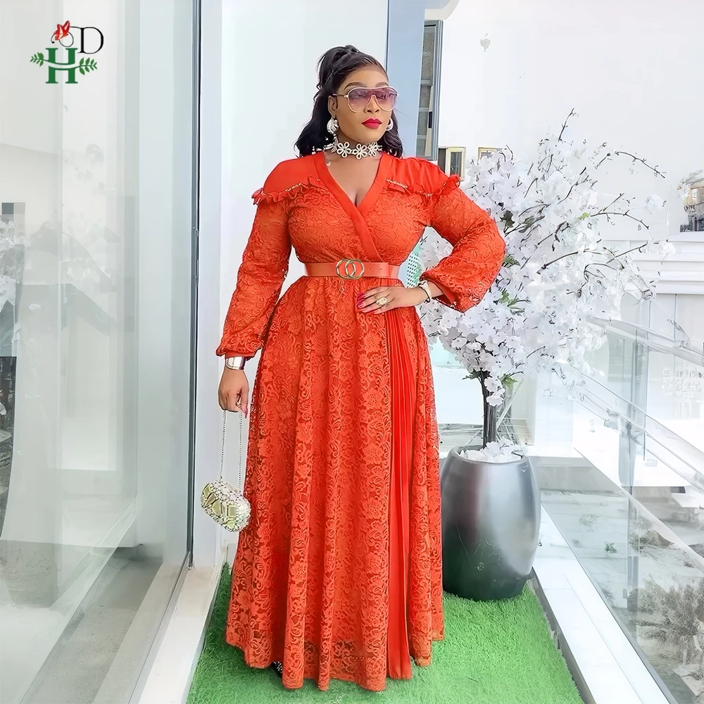 

African Clothes For Women Plus Size Maxi Dresses Fashion Birthday Lace Robes Party Wedding Dress Daily Summer Boubou 2025 New