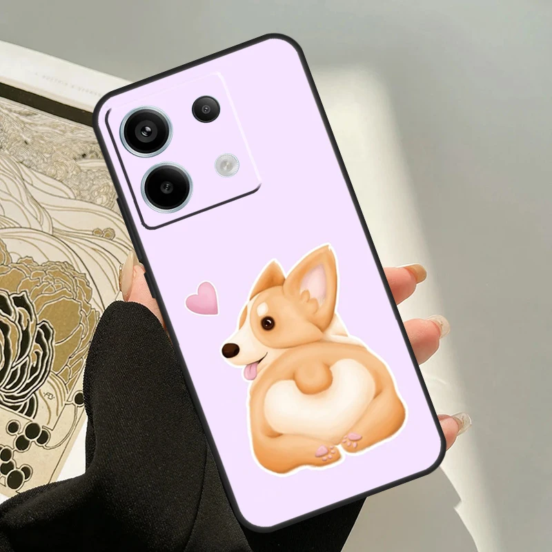 Cartoon Corgi Dog Shiba Inu Case For Xiaomi Redmi Note 14 12 11 9 10 13 Pro 9S 10S 11S 12S Redmi 13C 10C 12C 14C Cover