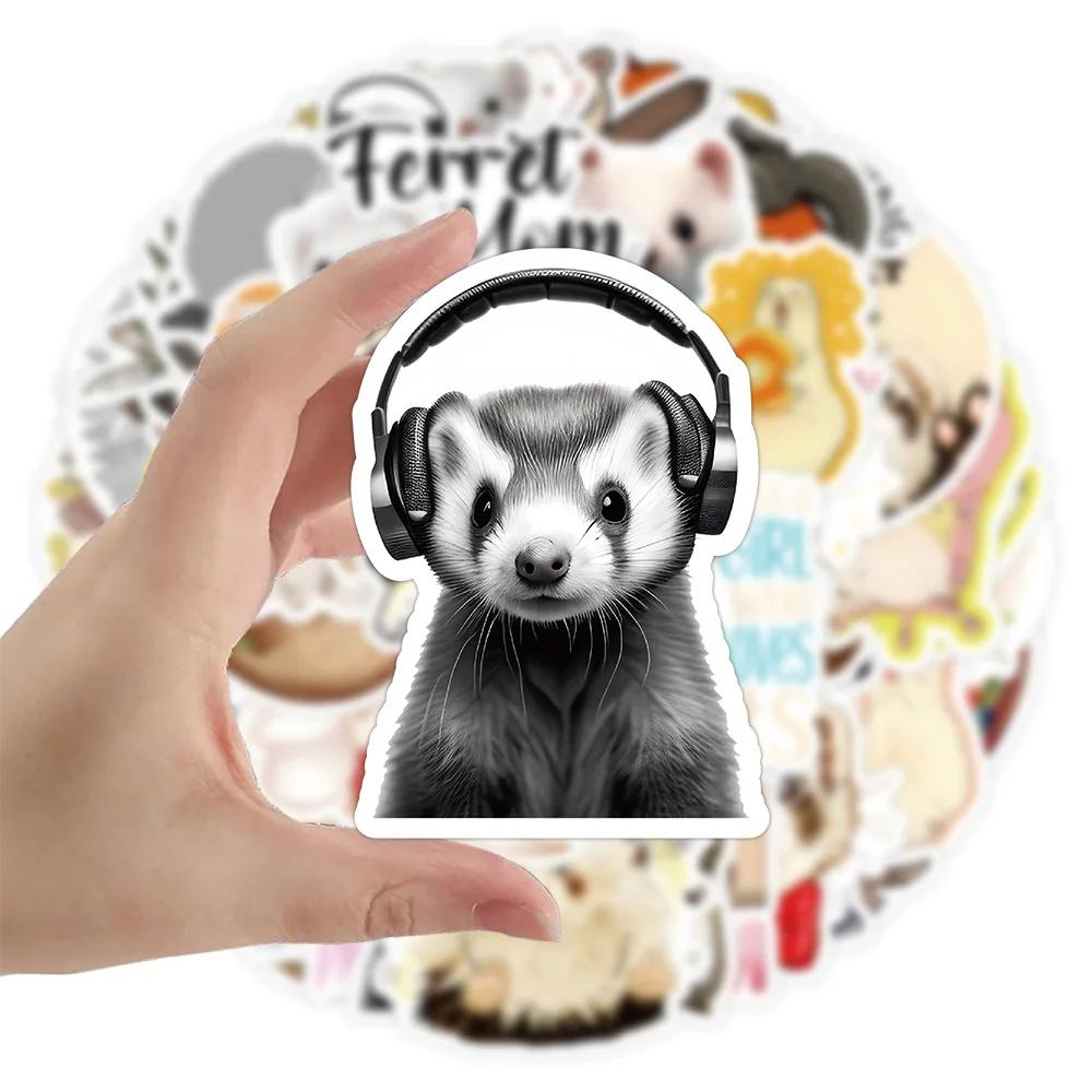 10/30/52PCS Cartoon Cute Ferrets Animal Stickers Decals Decoration DIY Phone Notebook Suitcase Laptop Fridge Wall Sticker Toy