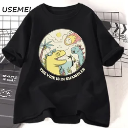 The Vibe Is In Shambless t Shirt women Funny Meme tshirt Sarcastic Mental Health t-Shirt Dinosaur Trendy t-shirt Womans Clothing