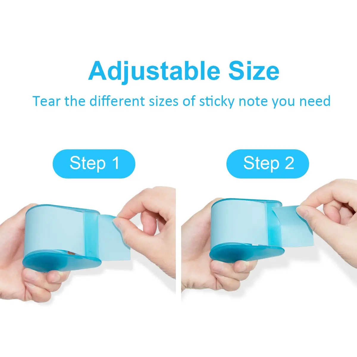 2pcs Removable Sticky Notes with Tape Dispenser - Creative Free-Stick Memo Pad for Students Message Paper Office Stationery
