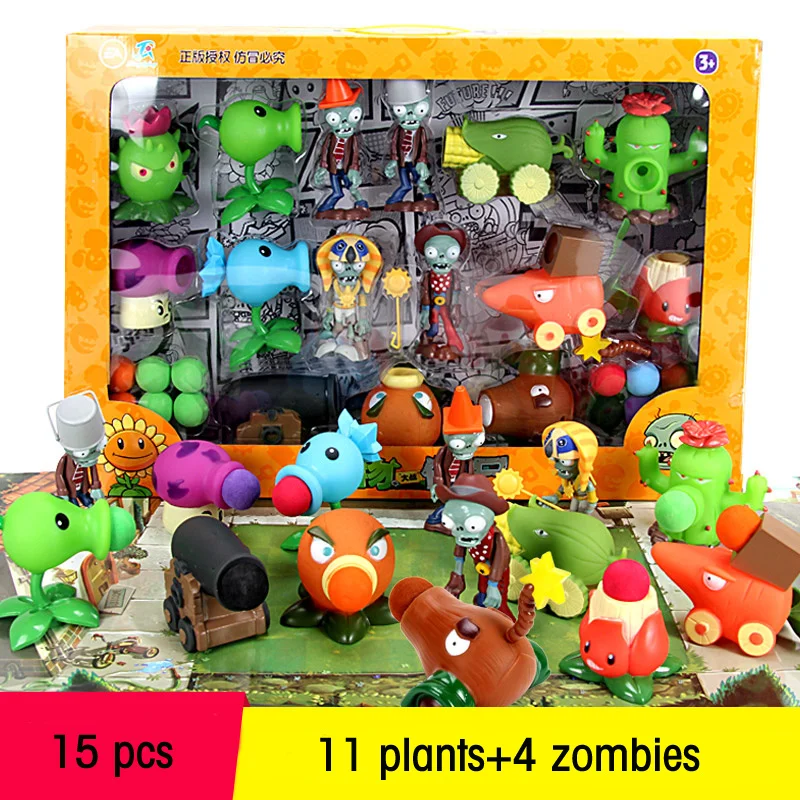 Plants Vs. Zombies Game Pirate Coconut Cannon Razombie Cowboy Buckethead Snowpea  Toy Gift For Boys Doll Model Decorations