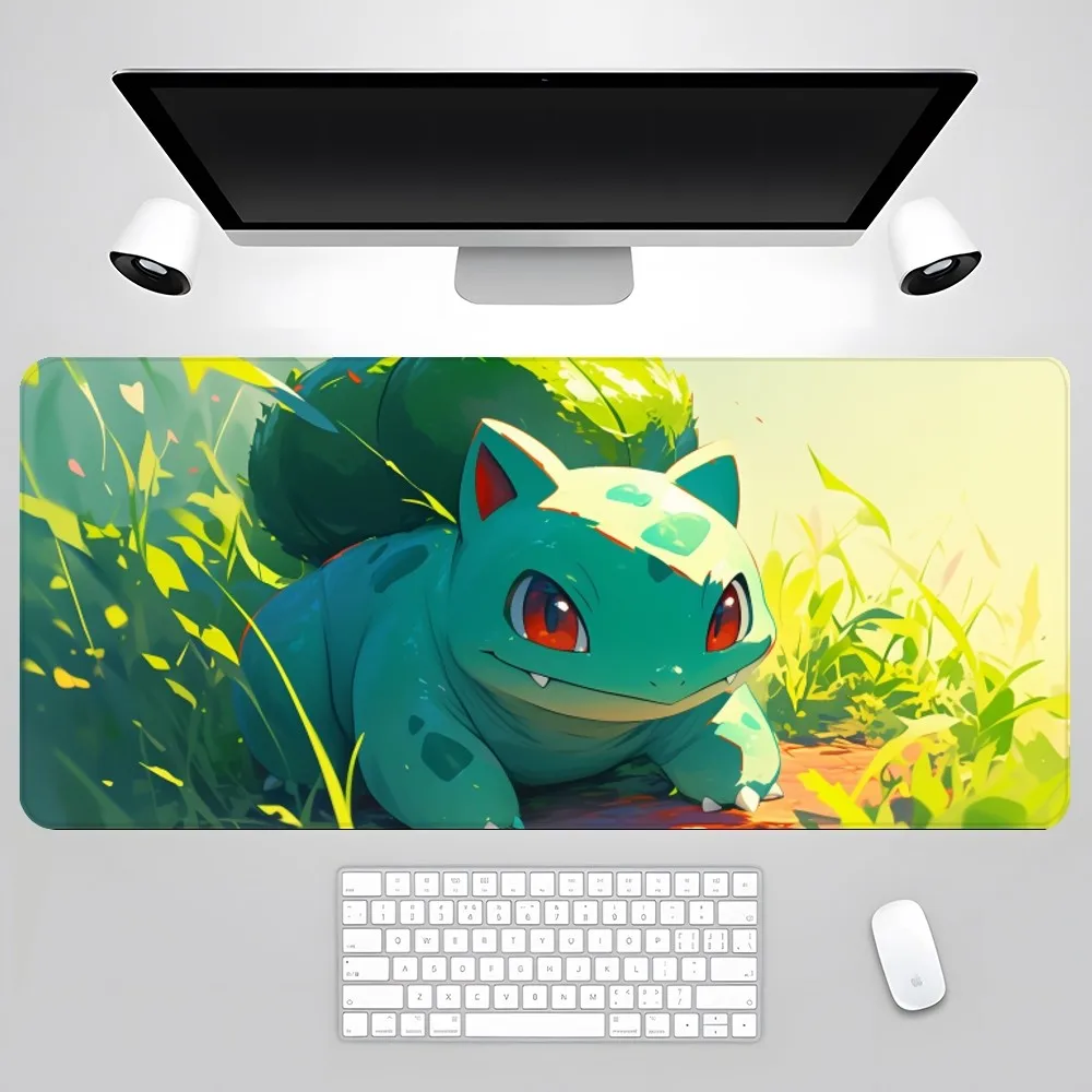 Pokemon Bulbasaur Mouse Pad Gamer Pc Gaming Accessories Rubber Mat XXL Deskmat Mats Keyboard Cabinet Mause Laptops