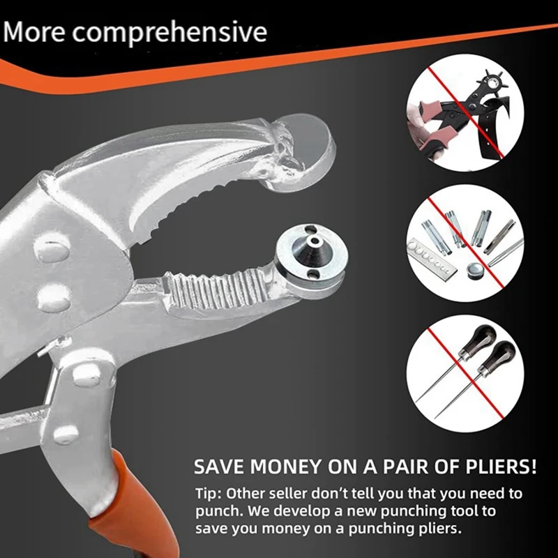 Snap Fastener Tool Kit With 3 Dies Metal Snap Pliers Suitable For Leather Snap Installation/Replacement.