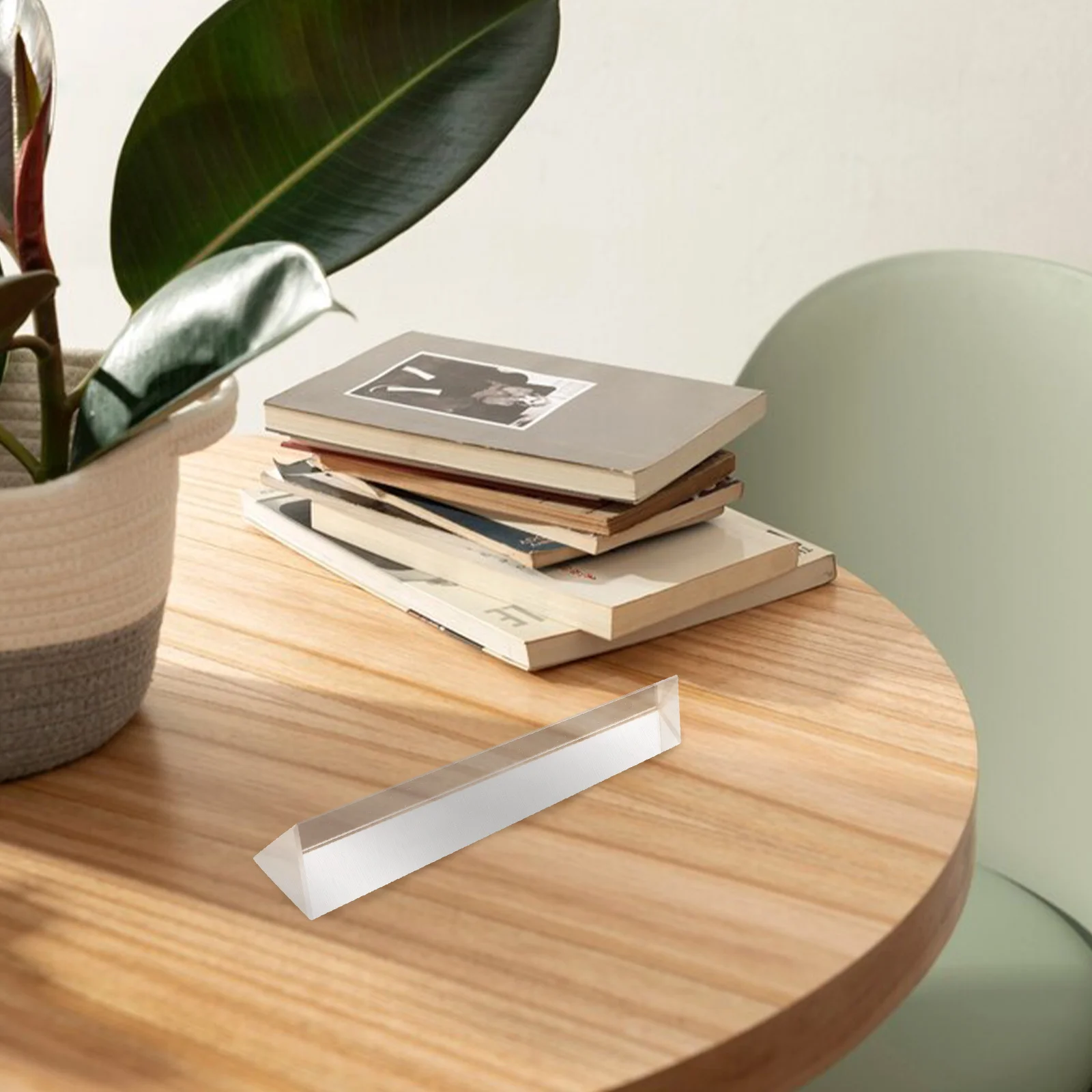 كريستال الثلاثي بريزم صغير محمول التصوير الفوتوغرافي الفيزياء البصرية تعليم الضوء الطيفي تشتت الانكسار المنشور #1