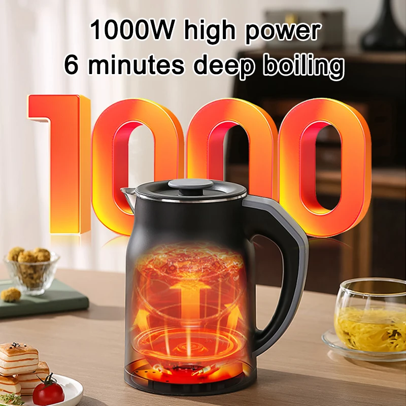 

1000W Temperature Control Electric Kettle Stainless Steel Double-layer Anti-scald Coffee Tea Pot Kitchen Appliance 110V/220V