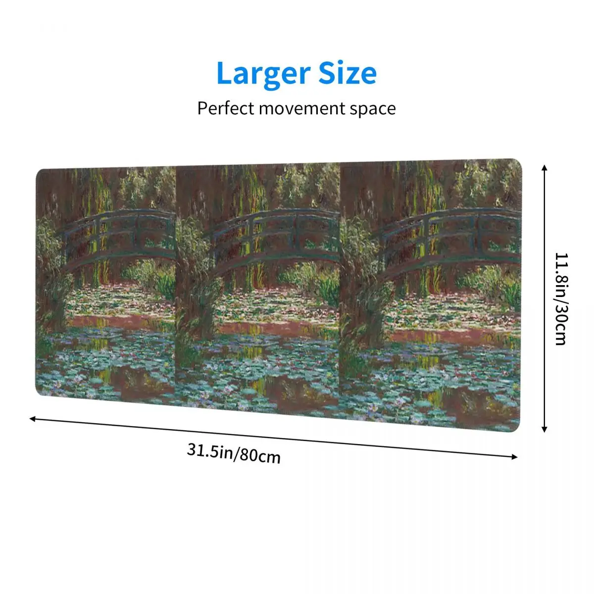 Large Mouse Pad Claude Monet - Water Lily Pond Gamer PC Laptop Mats Keyboard Carpet Computer Gaming Office Accessories Desk Mat