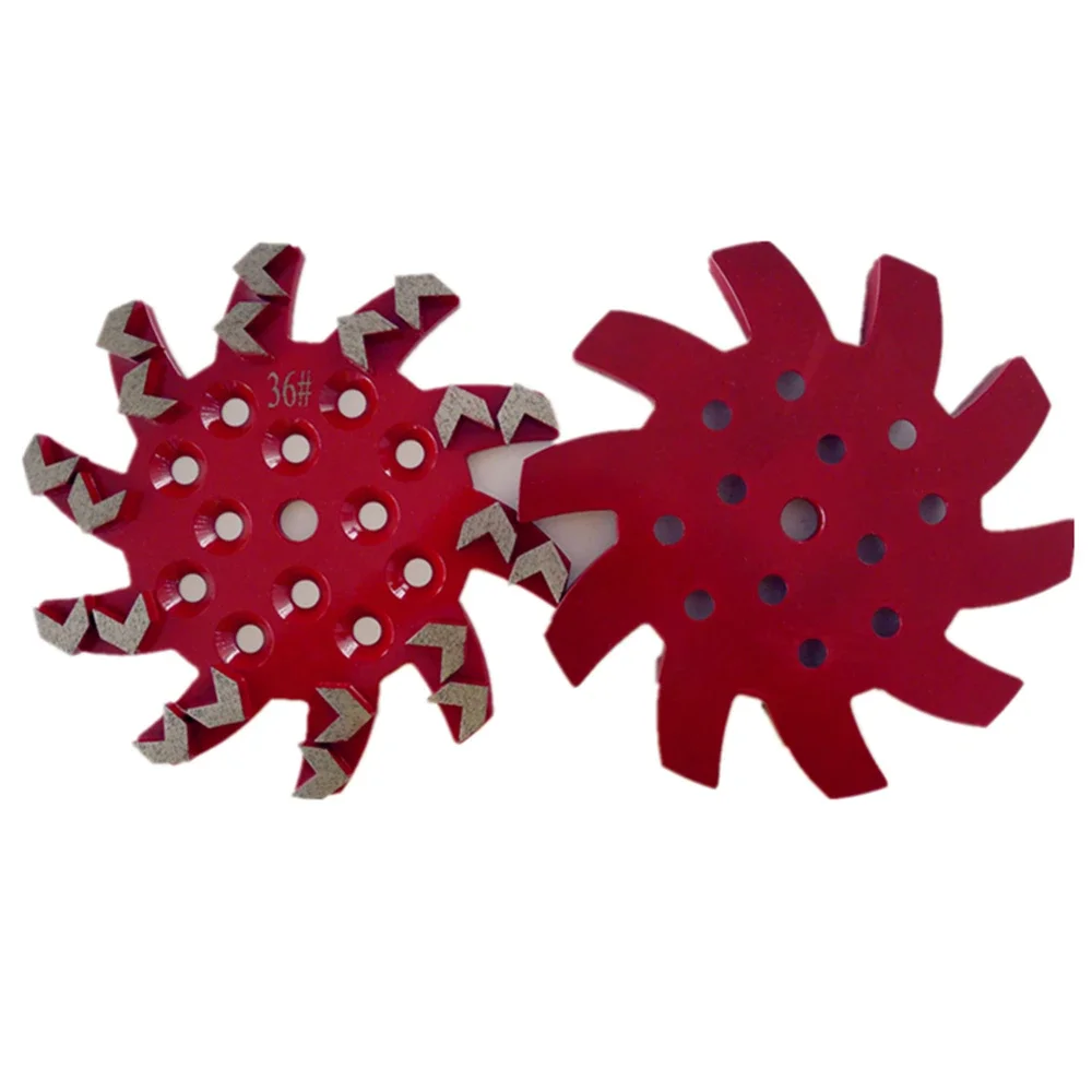 Disco abrasivo de diamante universal de 10 pulgadas con unión dura para suelos de hormigón, grano medio 36, y almohadillas para pulir suelos, 3 piezas