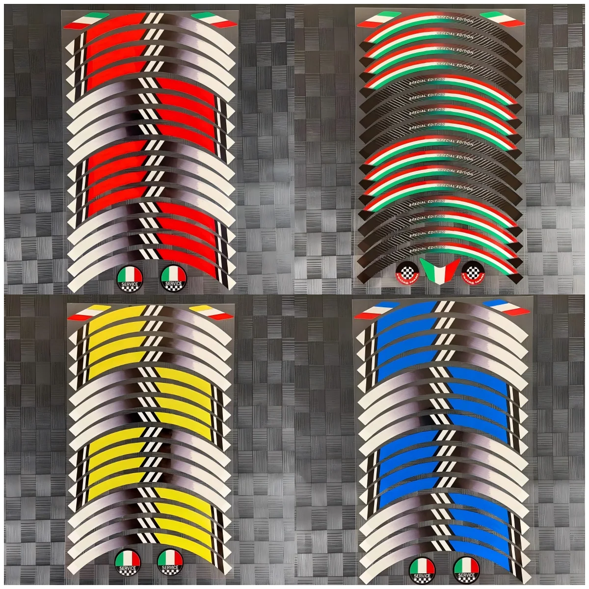 Image of Geeignet für Vespa Sprint GTS 300 150, reflektierender Aufkleber, Radnabenaufkleber, Latte, Motorradzubehör, Rahmenstreifen, wasserdicht