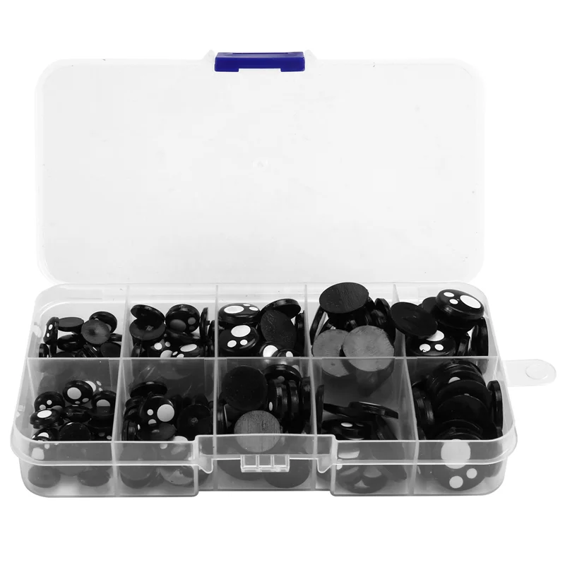 A19Q-180PCS 장난감 눈 8MM 10MM 12MM 14MM 16MM 3D 코믹 라운드 반짝이 장난감 눈 DIY 인형 눈 인형 액세서리