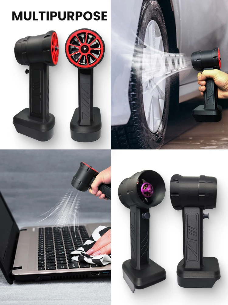 Handheld 50mm Ducted Turbofan Brushless Motor Jet Fan Thrust 1300g 800W Car Washer High Power Dust Blower Keyboard Cleaning