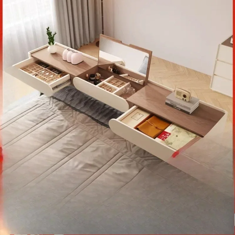Movable cross-bed table, makeup table with drawers, lazy bed