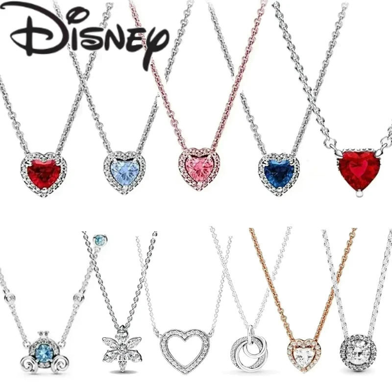 Disney 2024 New fashion Cinderella Carriage Necklace suitable for women Premium exquisite charm jewelry gift jewelry wholesale