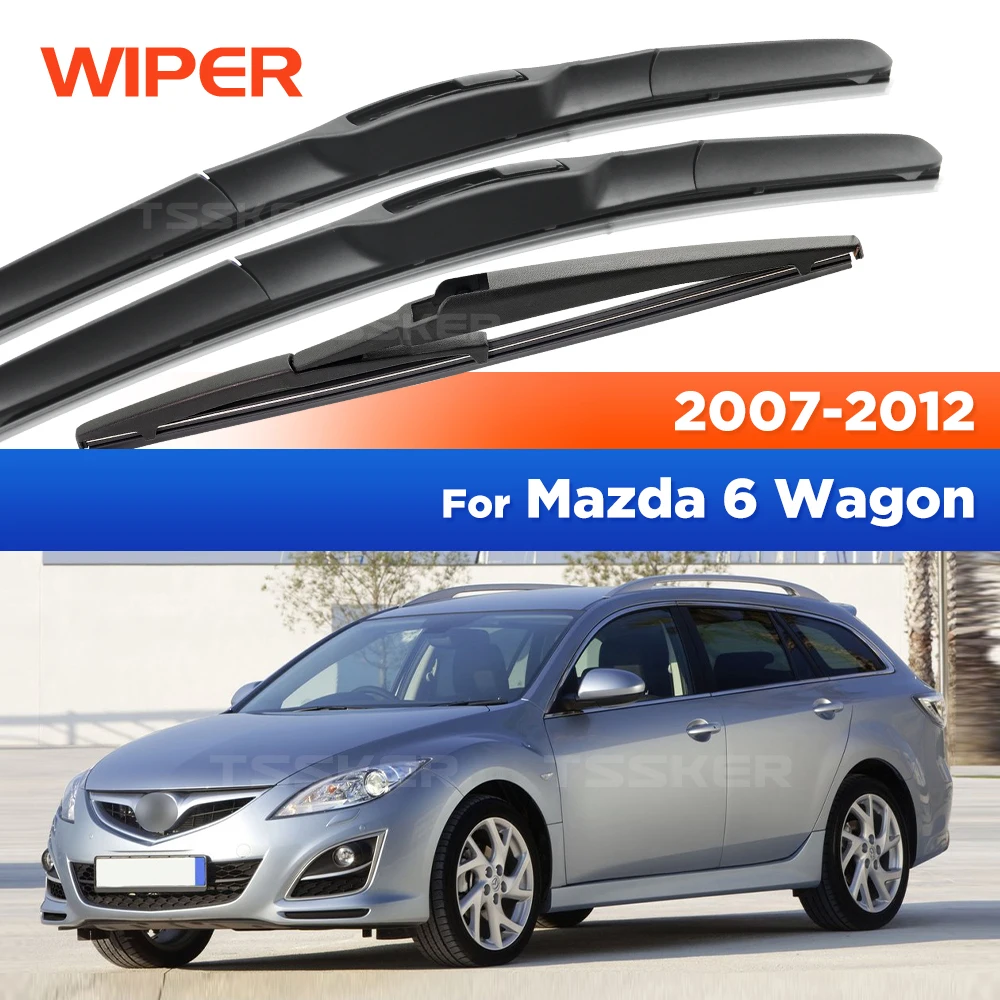 

Front & Rear Wiper For Mazda 6 Wagon GH1 2007-2012 2008 2009 2010 Wiper Blades Windshield Windscreen Window Brushes 24"+16"+12"
