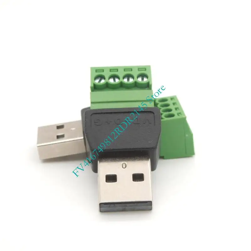 B2EF USB2.0 Screw Terminals Block Adapter DIY USB2.0 Connectors Stable Transfer