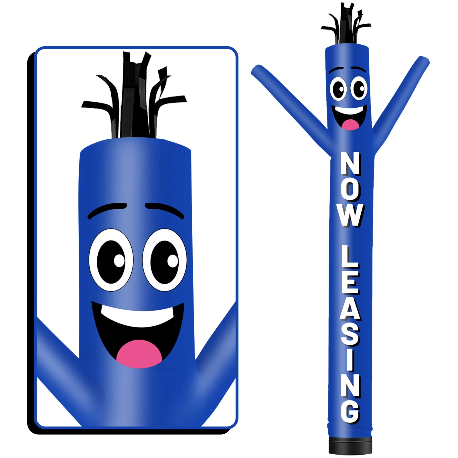 

6/10/15/20FT Tall Inflatable Blue Now Leasing Dancing Guy for Outdoor Decoration Advertising(Blower Not Included)