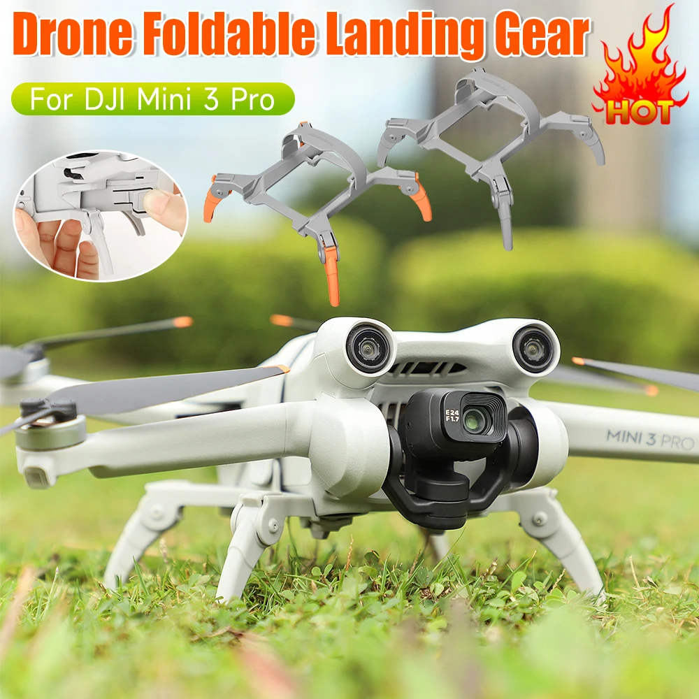 Foldable Landing Gear for DJI Mini 3 Pro Extensions Heightened Gears Support Leg Protector Stand for DJI Mini 3 Pro Accessories