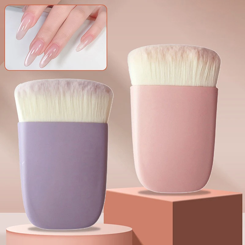 1 قطعة المهنيين رسومات أظافر فرشاة الطلاء هلام الغبار تنظيف يشكلون فرشاة مانيكير اكسسوارات أدوات المعدات