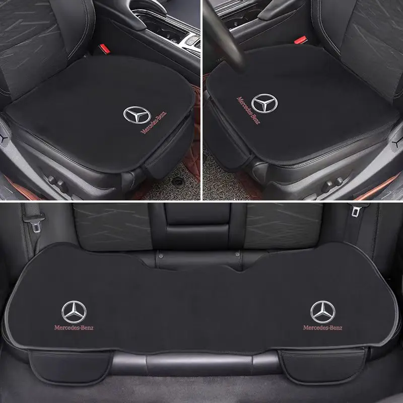 1PCS Car Seat Cushion Non-Slip Cover Ice silk Velvet Plush for Mercedes Benz B/C/E/S Class A Class C200L GLC GLK New CLA GLA