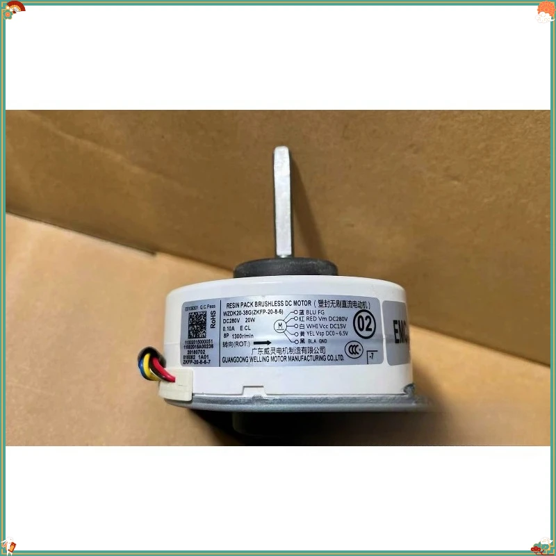New Midea DC Fan Motor WZDK20‑38G WZDK20‑38G‑1 ZKFP‑20‑8‑6 ZYTM93‑5100024A SIC‑37CVL‑F120‑1 Air Conditioner Cooling Fan