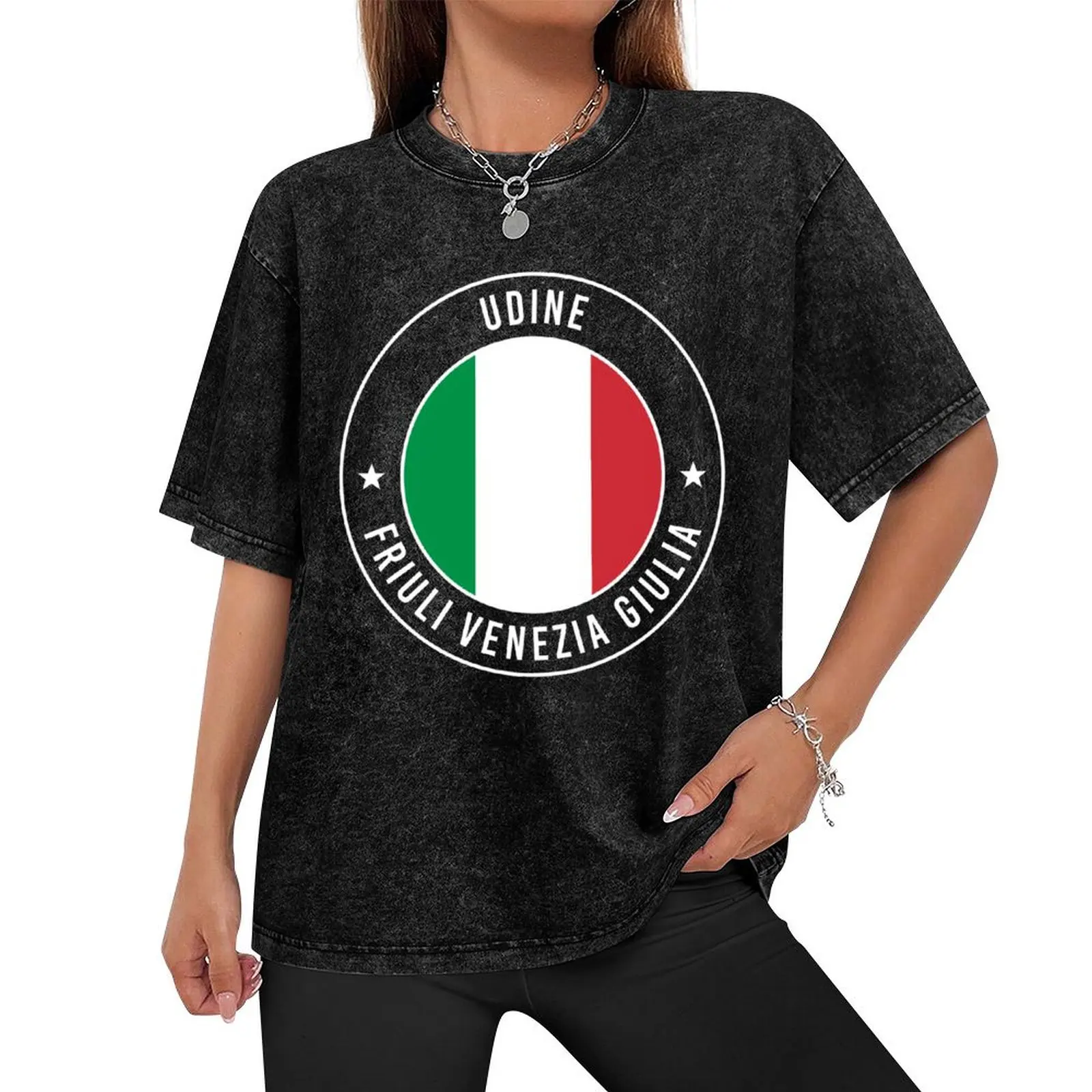 Udine Friuli Venezia Giulia Italia Flag T-Shirt shirts graphic tees custom t shirt men clothings