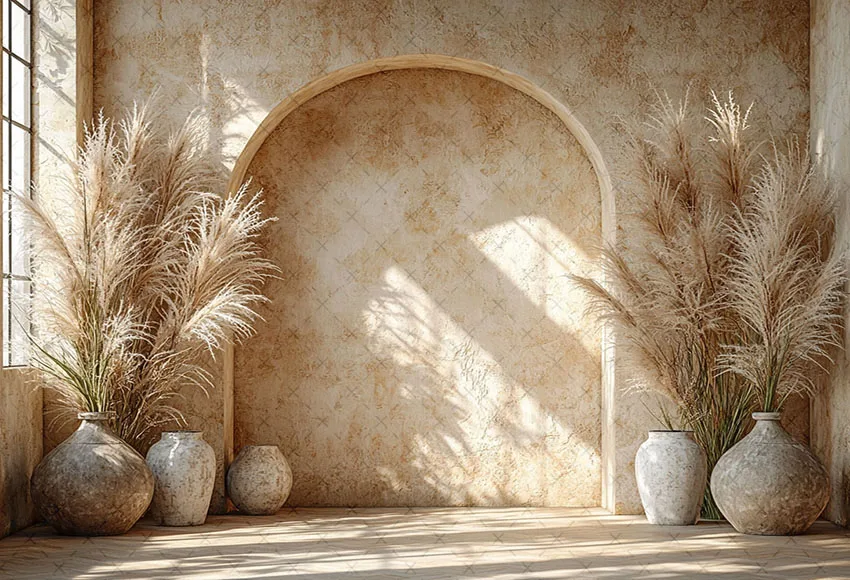 Mehofond Photography Background Boho Pampas Grass Arch Wall Adult Birthday Wedding Maternity Portrait Decor Backdrop Photo Studi
