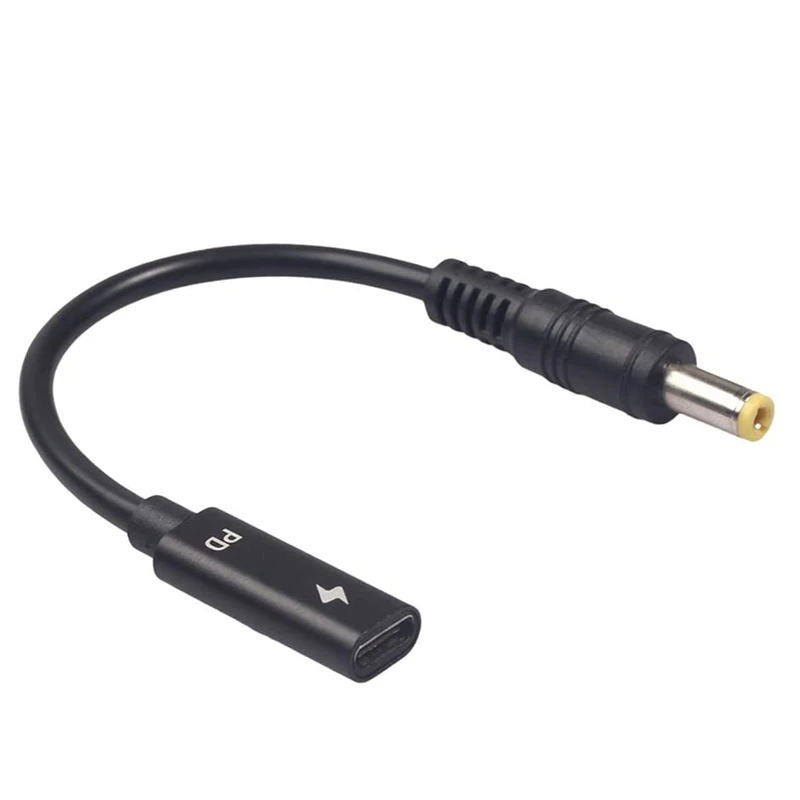 Gniazdo USB-C typu C, DC5,5-2,5 mm, kabel ładujący PD 19-20 V, odpowiedni do laptopa