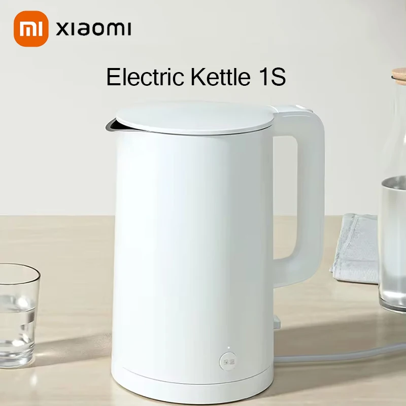 Xiaomi Mijia Electric Kettle 1S 1.7L Capacity Insulation for Camping and Travel Health Pot 220V 304 Stainless Steel Inner Liner