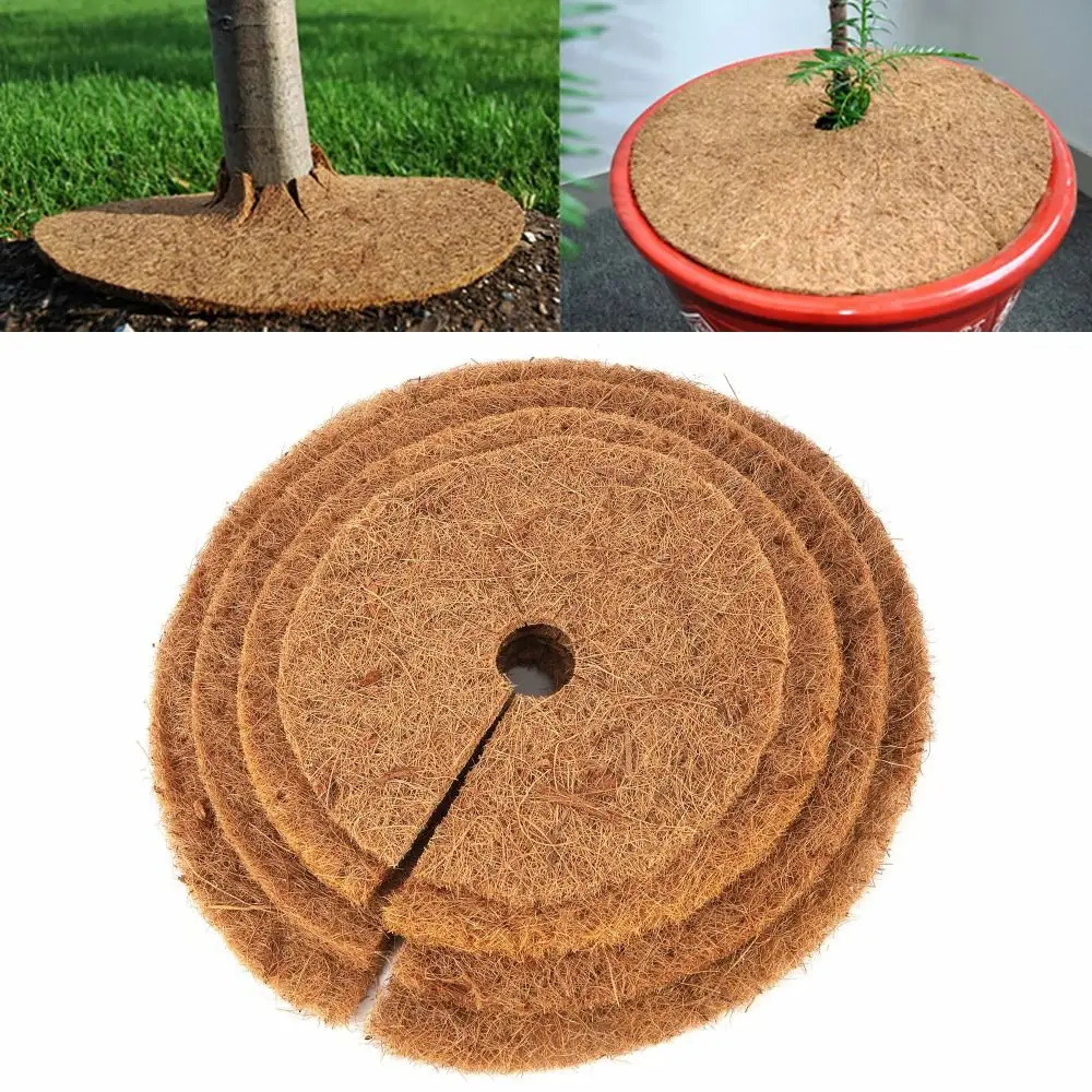 Thick Flower Pot Disc Mat High Quality Anti Grass Natural Coconut Fiber Weeding Barrier Tree Guard Mat Planters